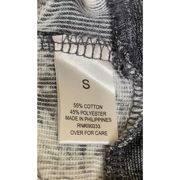 Women's Nollie Sweatshirt Sz S Gray w/White Floral Print lightweight Long sleeve - Picture 6 of 8